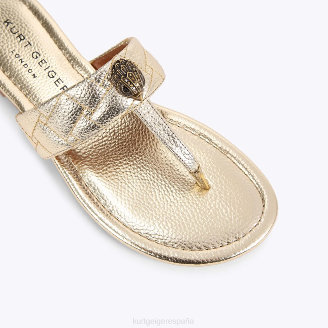Kurt Geiger mujer sandalias london kensington con barra en T 2LPR448 | calzados oro